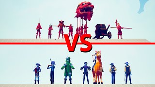 DYNASTY Team vs WILD WEST Team  Totally Accurate Battle Simulator TABS