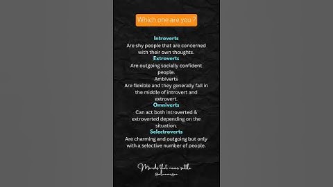 Which one are you?