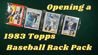 Opening a 1983 Topps Baseball Rack Pack