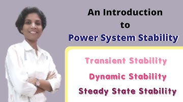 Introduction of Power System Stability | Power System Analysis | BIT Durg | CSVTU
