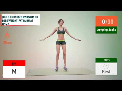 JUST 3 EXERCISES EVERYDAY TO LOSE WEIGHT AT BURN AT HOME/მხოლოდ 3 ვარჯიში ყოველდღე რომ წონაში დაიკ