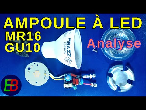 EB_#519 Analyse - Ampoule de secteur à LED, type MR16 à base GU10, intermittente