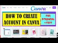 HOW TO CREATE OR SIGN UP FREE ACCOUNT IN CANVA