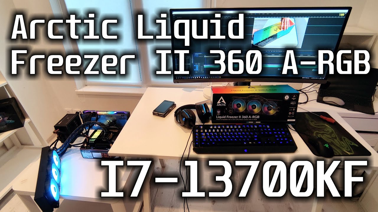 Arctic Liquid Freezer II 360 A-RGB Unpacking, installing and testing on  i7-13700KF 👌 
