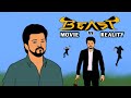 Beast movie vs reality  vijay  pooja hegde  2d animation  funny spoof  mv creation