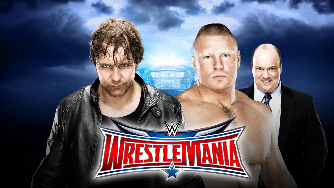 WWE Wrestlemania 32 Dean Ambrose vs Brock Lesnar (No
