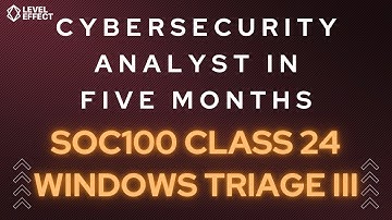 SOC100 C24 - Malware Analysis Windows Triage for Persistence, Process, Networking Activity