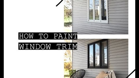 How to paint window trim