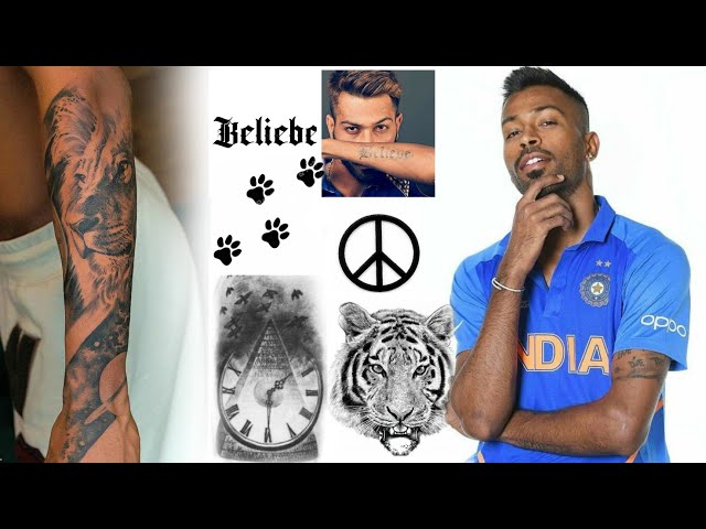 Lion Portrait Tattoo done on Hardik Pandya, all rounder of the Indian  Cricket Team by Sunn… | Celebrity tattoos male, Half sleeve tattoos  forearm, Celebrity tattoos