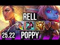 RELL &amp; Samira vs POPPY &amp; Smolder (SUP) | 5/5/37, 16k DMG | KR Master | 25.22