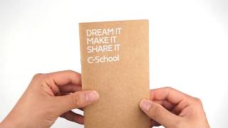 [크라프트노트] 뉴에코크라프트 백색 실크인쇄 중철제본 무지노트 인쇄/ Kraft notebook/ white printing