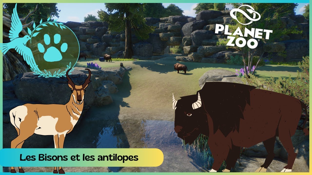 Planet Zoo SpeedBuild - BoParc #83 La plaine des Bison et des Antilopes d'Amérique