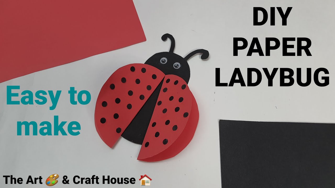 DIY Paper Ladybug🐞| How to make paper ladybug | Paper craft for kids ...