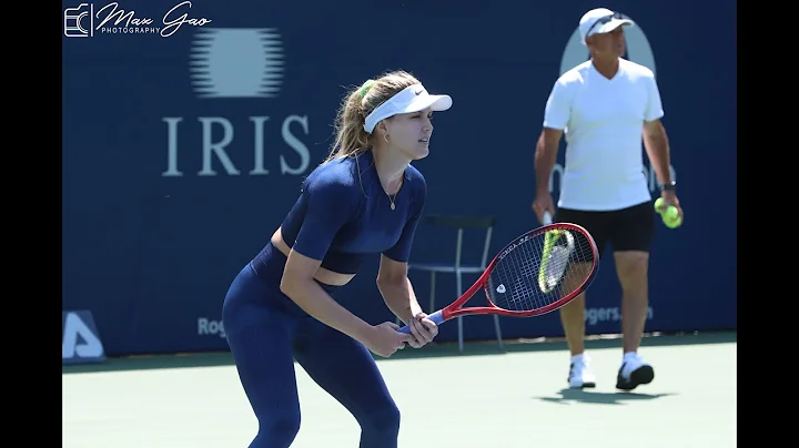 [HD 1080p] Eugenie Bouchard Practising at the Roge...