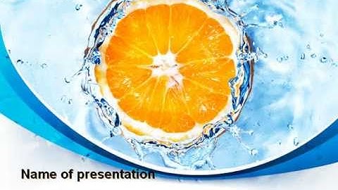 Orange In Pure Water PowerPoint Template by PoweredTemplate.com