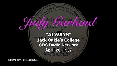 Judy Garland - Always - Previously Unreleased 1937...