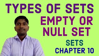 Empty or Null Set - Types of Sets - Sets - ICSE Maths Class 6th - Chapter 10.