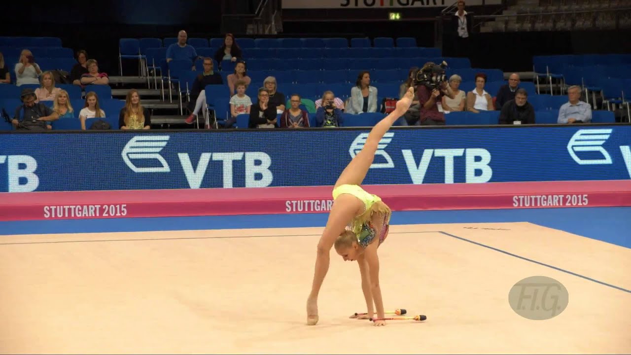Yana KUDRYAVTSEVA (RUS) 2015 Rhythmic Worlds Stuttgart - Qualifications Clubs