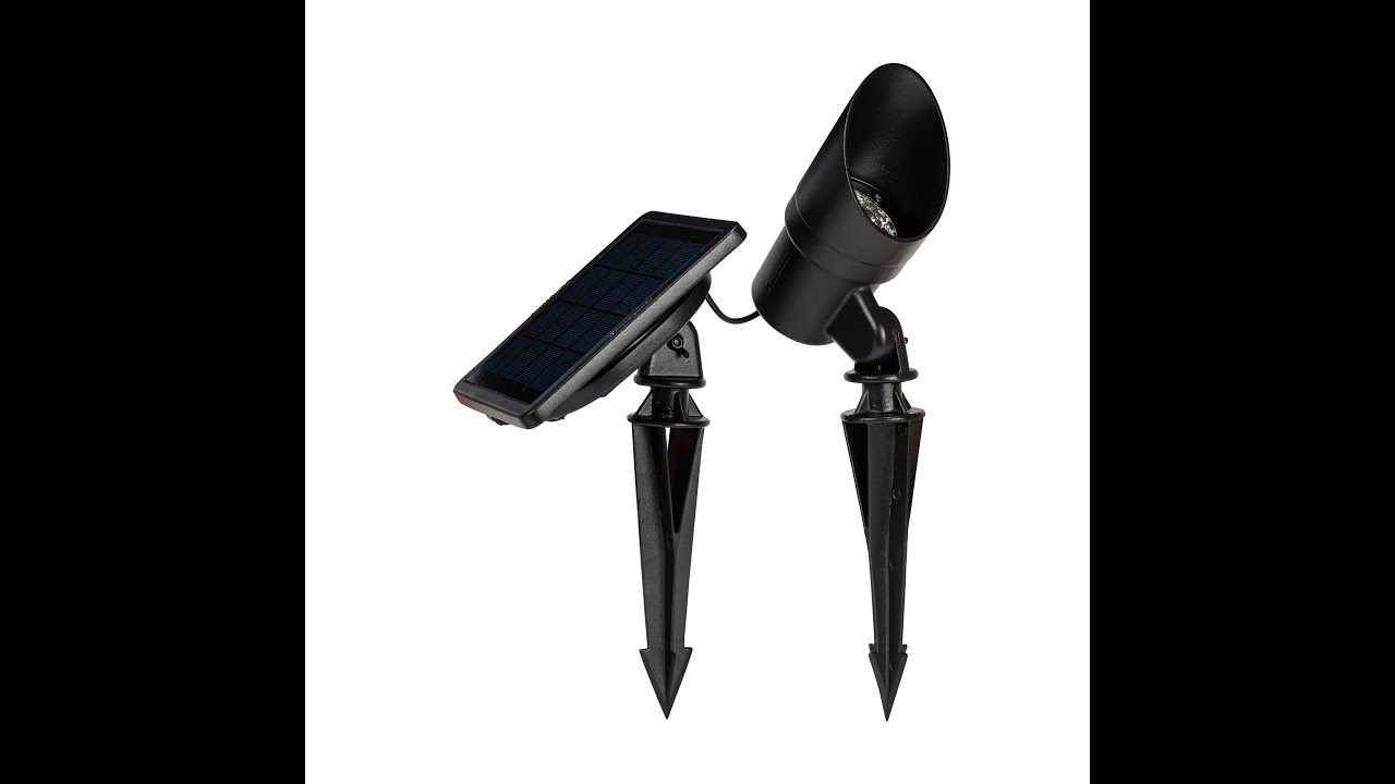 Solar Powered Spot Light | Tri-Color LED & 20 Ft Cord | Progressive