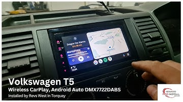 Volkswagen T5 Goes Wireless Android Auto & CarPlay DMX7722DABS #volkswagen #vwtransporter #caraudio