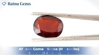 Product Video for: African Gomed Stone 9 Carat (9.89 Ratti) Natural Certified Hessonite
