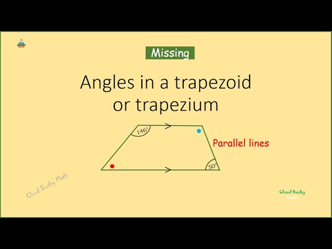 Quadrilaterals : Find Missing Angles in a Trapezoid  or  Trapezium  l SUPPLIMENTARY ANGLES