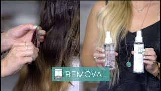 The best way to remove Tape Hair Extensions with minimal mess | Twisted Fringe