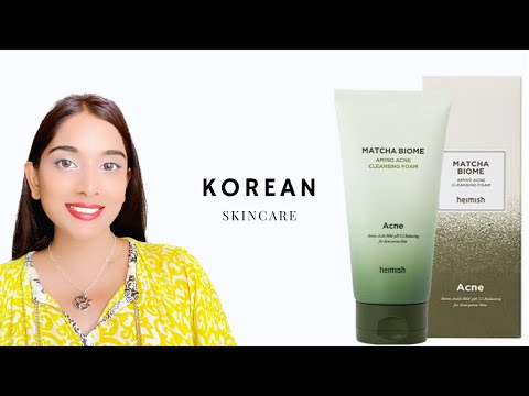 korean skincare for acne | Review of Heimish Matcha Biome amino Acne Cleansing Foam