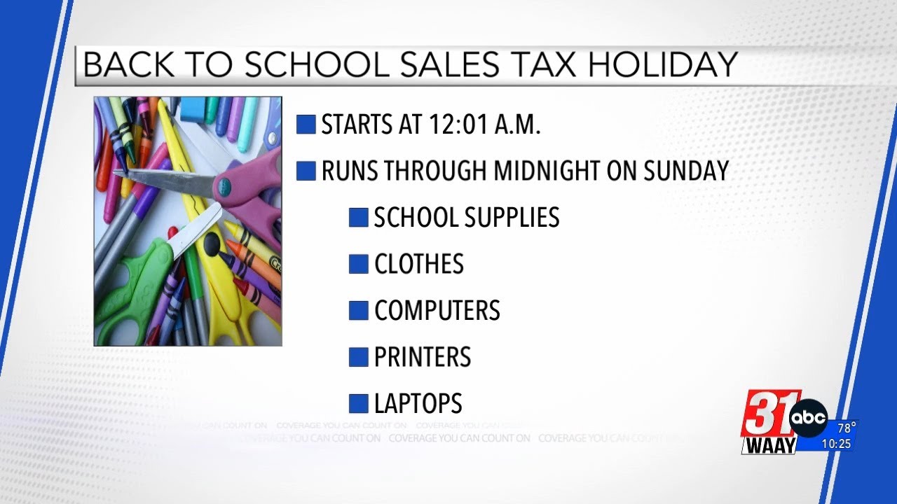 Back to School Sales Tax Holiday - YouTube