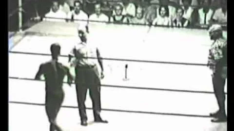 Ricki Starr vs The Zebra Kid George Bollas 1950's professional wrestling match