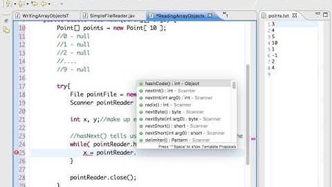 Reading an Array of Objects from a File