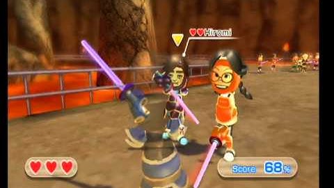 Wii Sports Resort Swordplay Showdown Final Stage (Stage 20:70) Hit Combo
