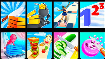 Slice it all,Tiny Run,Sky Roller,Number Master,Stack Colours,Sandwich Run,Perfect Slice,Soap Cutting