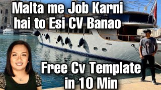 MALTA JOBS CV FORMAT ! CV FORMAT FOR JOBS IN MALTA