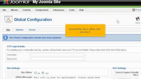 How to manage global settings in Joomla - Joomla Tutorials