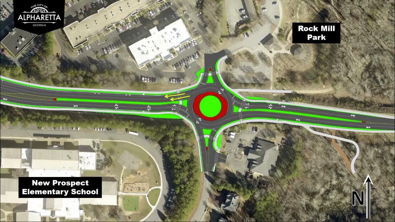 Alpharetta's New Kimball Bridge Road Roundabout YouTube