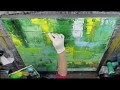 Abstract acrylic painting Demo - Abstrakte Malerei "Spring Touch" by VictoriaFineArt