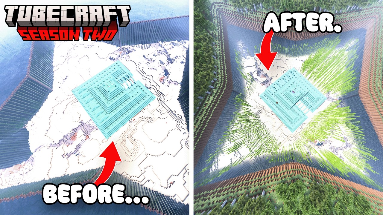 I Transformed My MEGA BASE Into a Forest! - YouTube