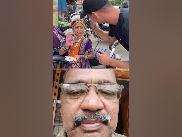 Foreigner offering sweet to a indian girl#shorts#youtube updates#yt shorts#Koundinya Travellor#