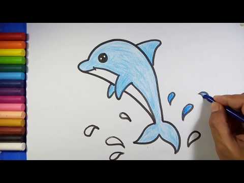 Easy and simple Dolphin Drawing