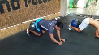 Bear Crawl Up and Down W/Mb on Legs