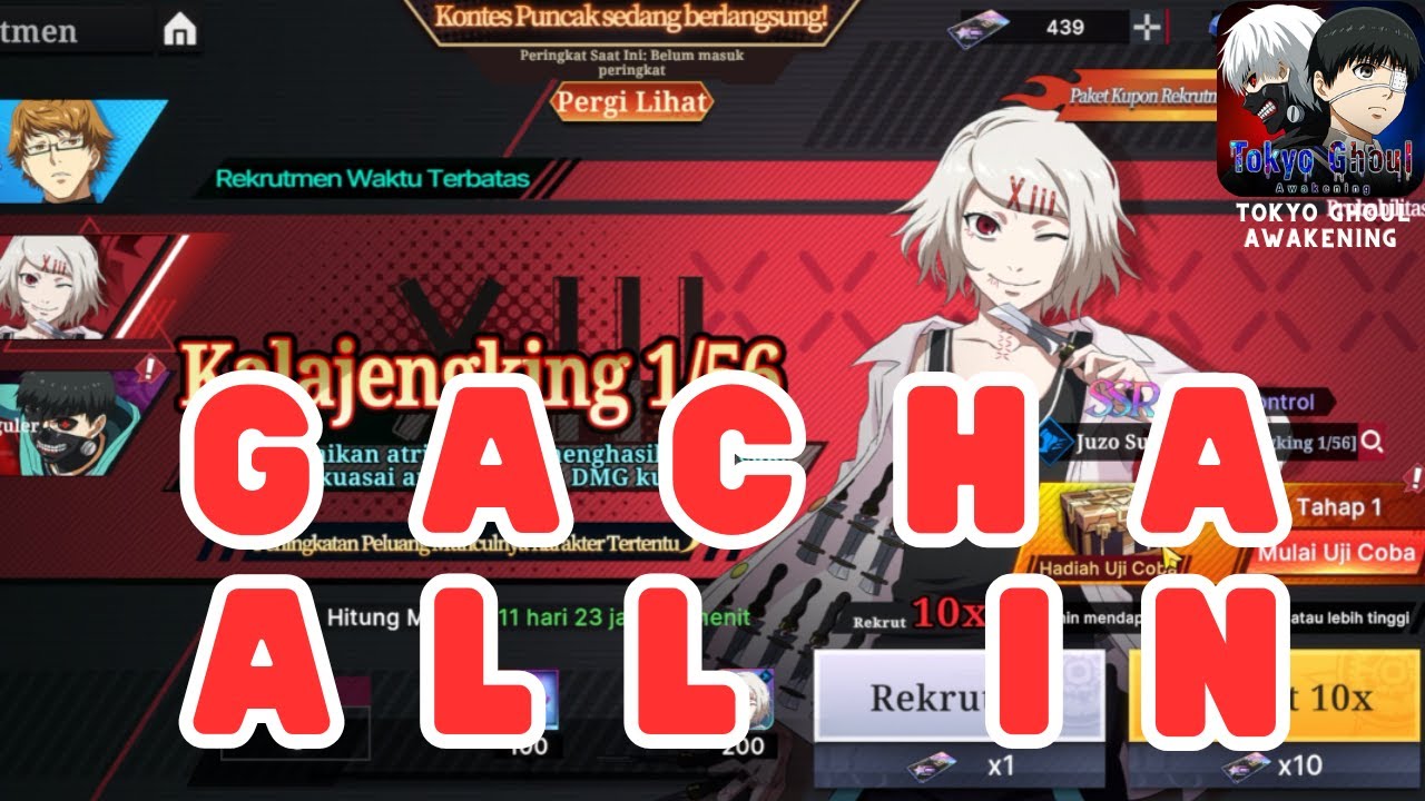 GACHA ALL IN MY QUEEN JUUZO SUZUYA ! | TOKYO GHOUL | AWAKENING