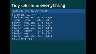12 - Tidy selection