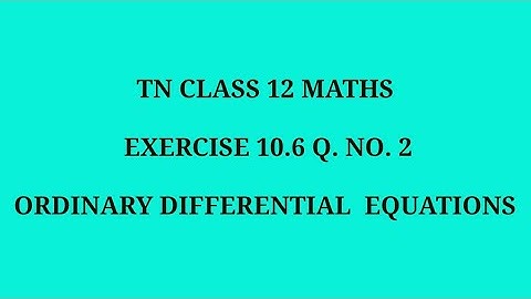 TN 12th maths chapter 10  exercise 10.6 question number 2