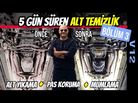 V12 | Alt Yıkama ve Koruma ile BMW 750iL E32 Gıcır Gıcır Oldu