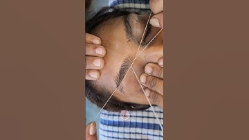 eyebrow shaping with  threading. #eyebrow #ytshorts