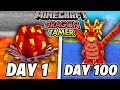 I survived 100 days as a dragon tamer in hardcore minecraft