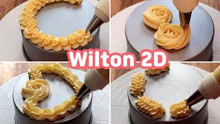 Wilton 2D nozzle Piping Tutorial | 25 Cake border design Ideas | Cake decorating