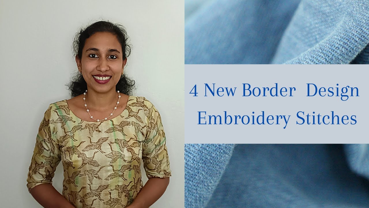 New Border Design stitches for beginners | Hand embroidery border design stitches