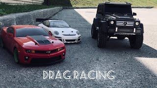 Drag racing Chevrolet vs Mercedes vs Porsche 911 кто кого?! | hpi vs traxxas vs vaterra !?